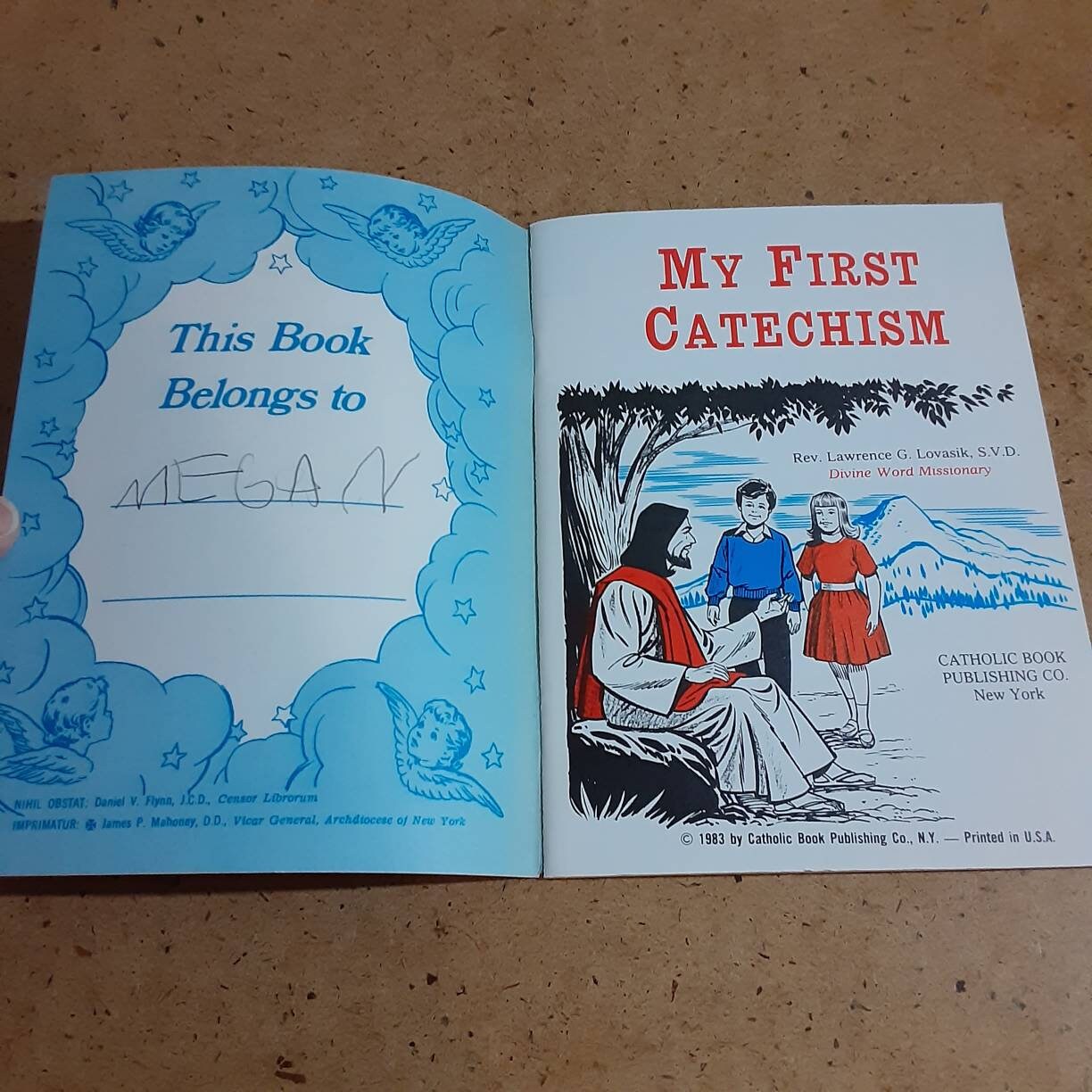 Vintage Catholic Children's Book My First Catechism 1983 Etsy