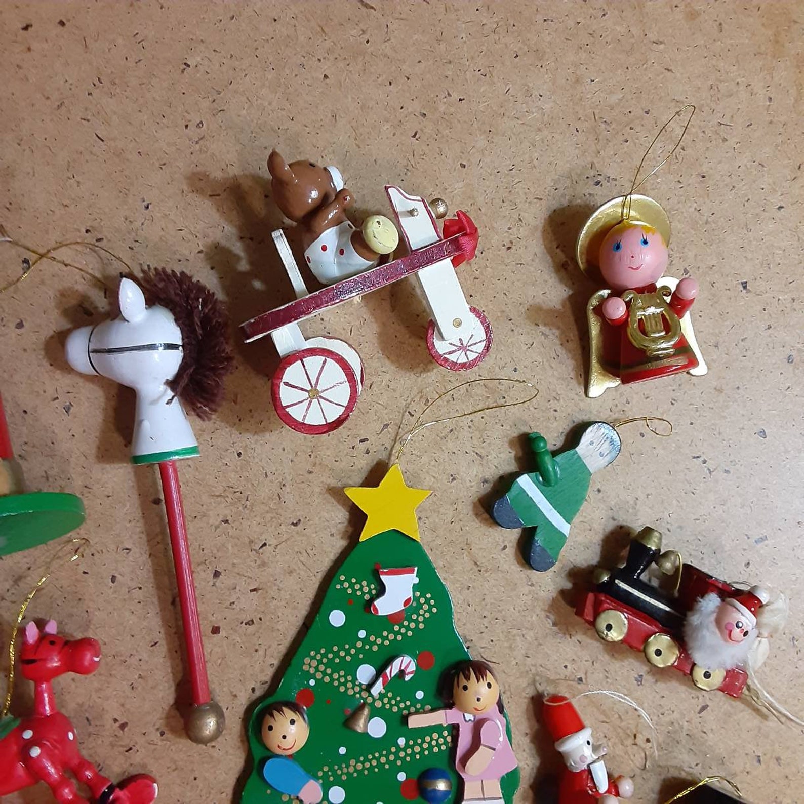 15 painted wooden Christmas ornaments traditional German Etsy