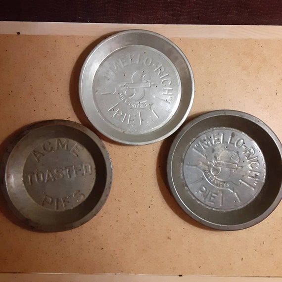 Vintage Metal Pie Tins of Different Brands for Retro Kitchen Etsy