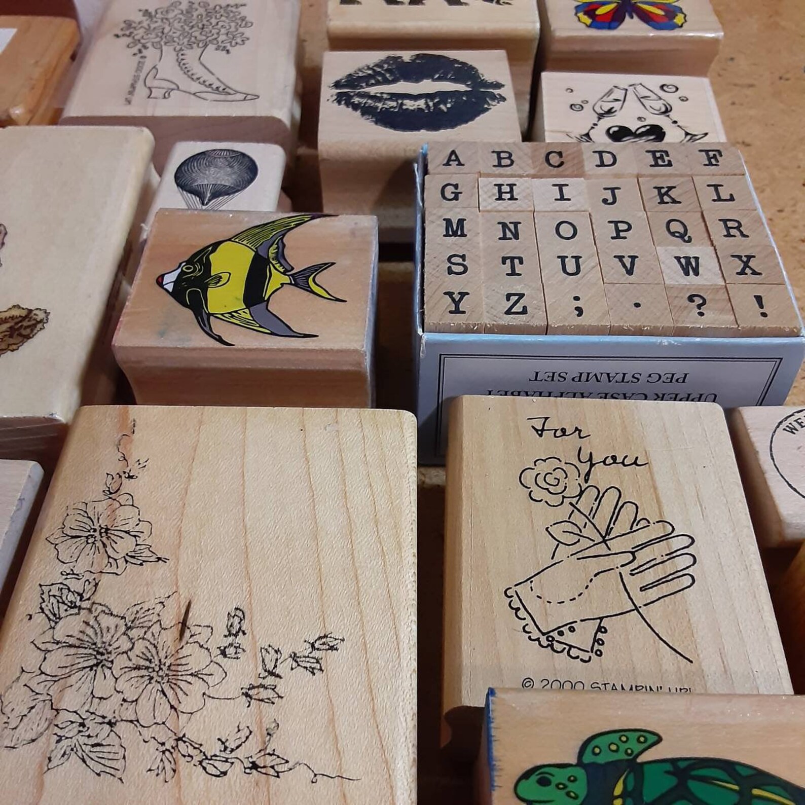 70 rubber stamps for crafting scrapbooking card making. Large Etsy