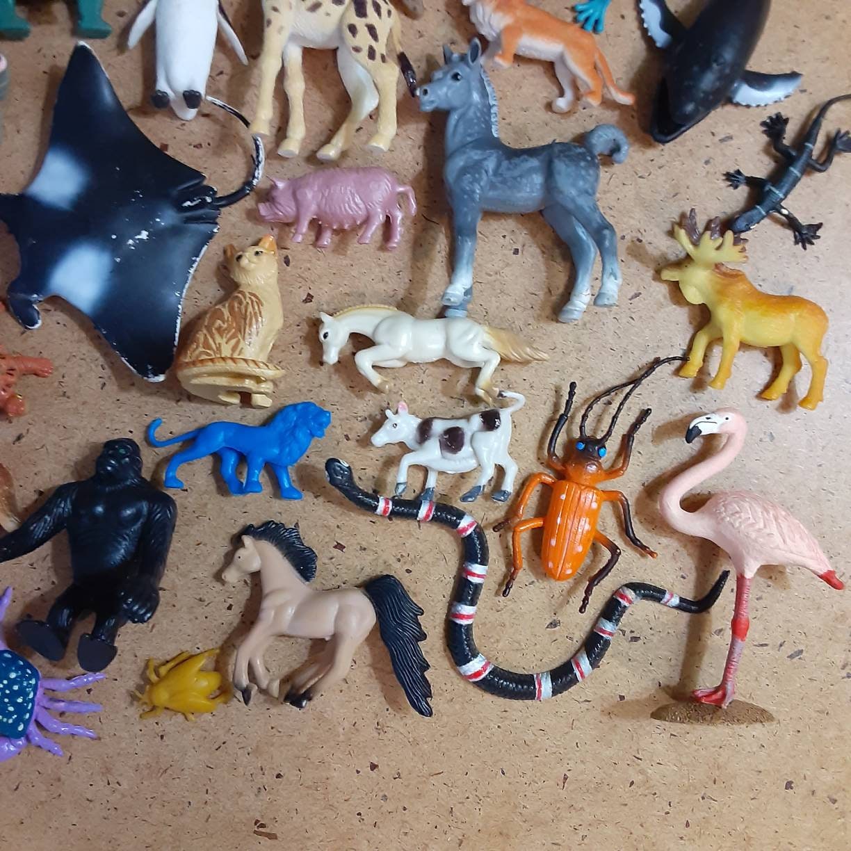 50 small plastic animals for crafting projects mini farm Etsy