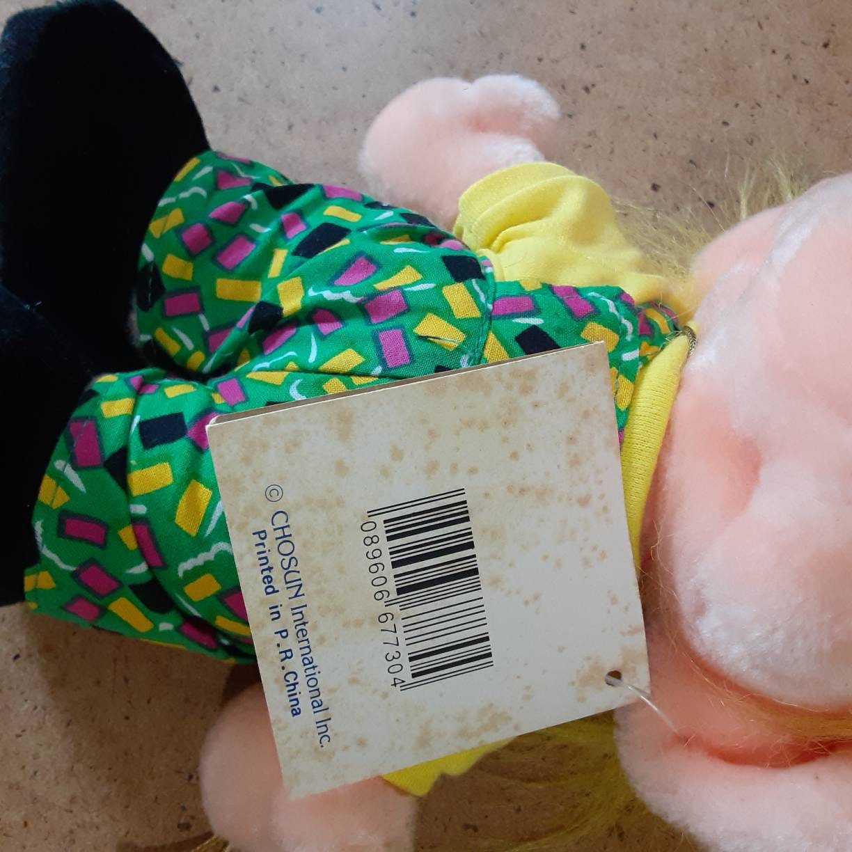 Vintage Trolio Troll Doll With Original Tag, Retro Plush