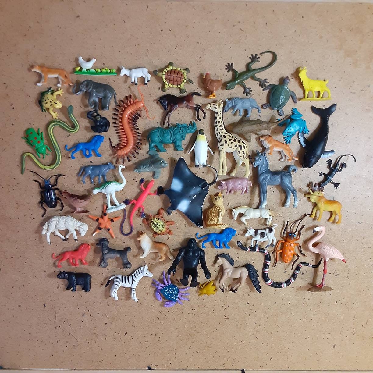 50 small plastic animals for crafting projects mini farm Etsy