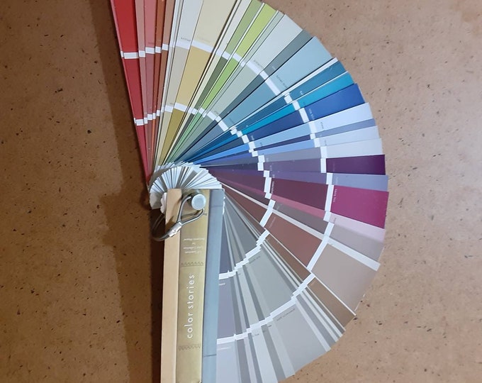 Benjamin Moore Paint Chip Sample Strips of Ombre Color Squares, Color