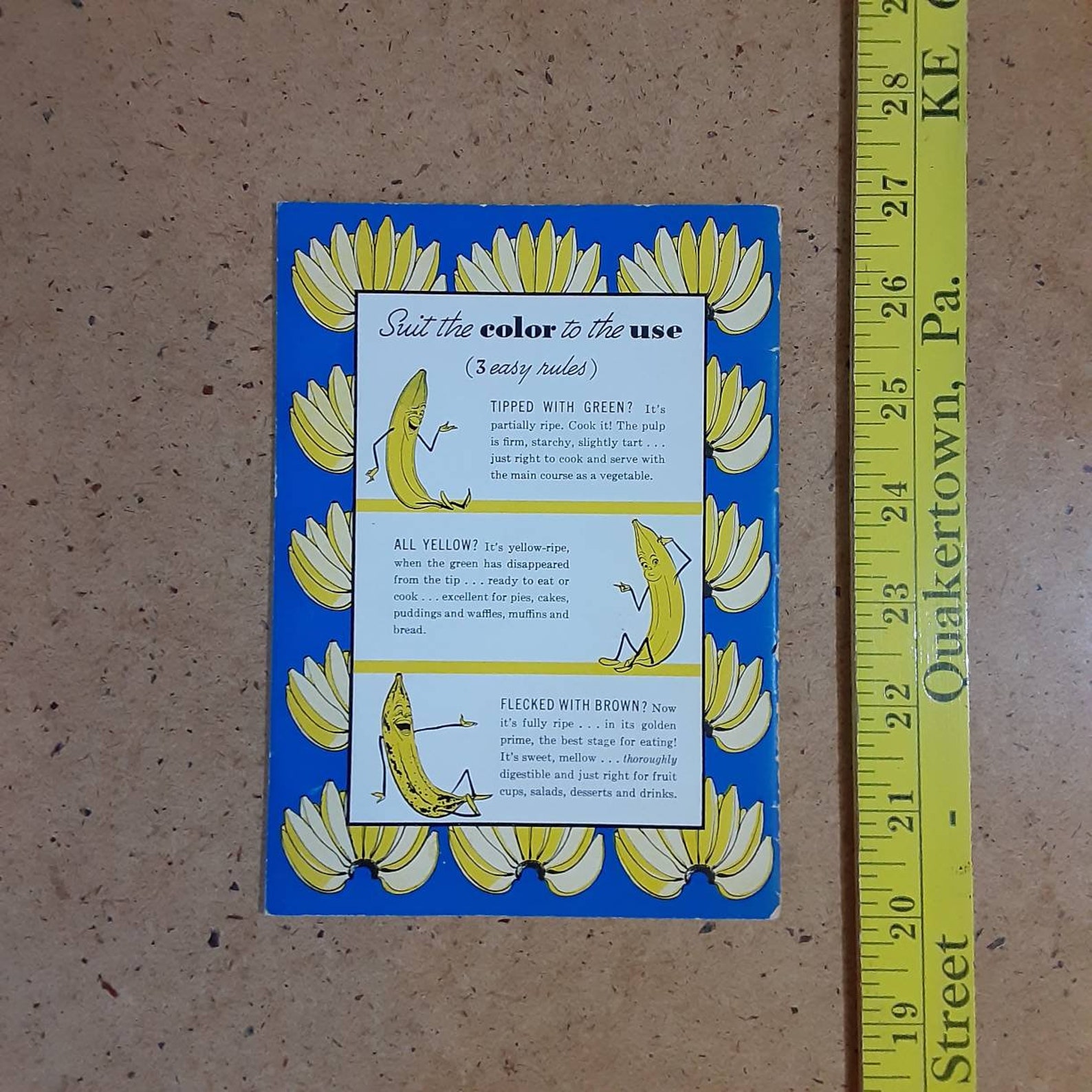 Vintage Banana Nutritional Information & Recipe Booklet Etsy