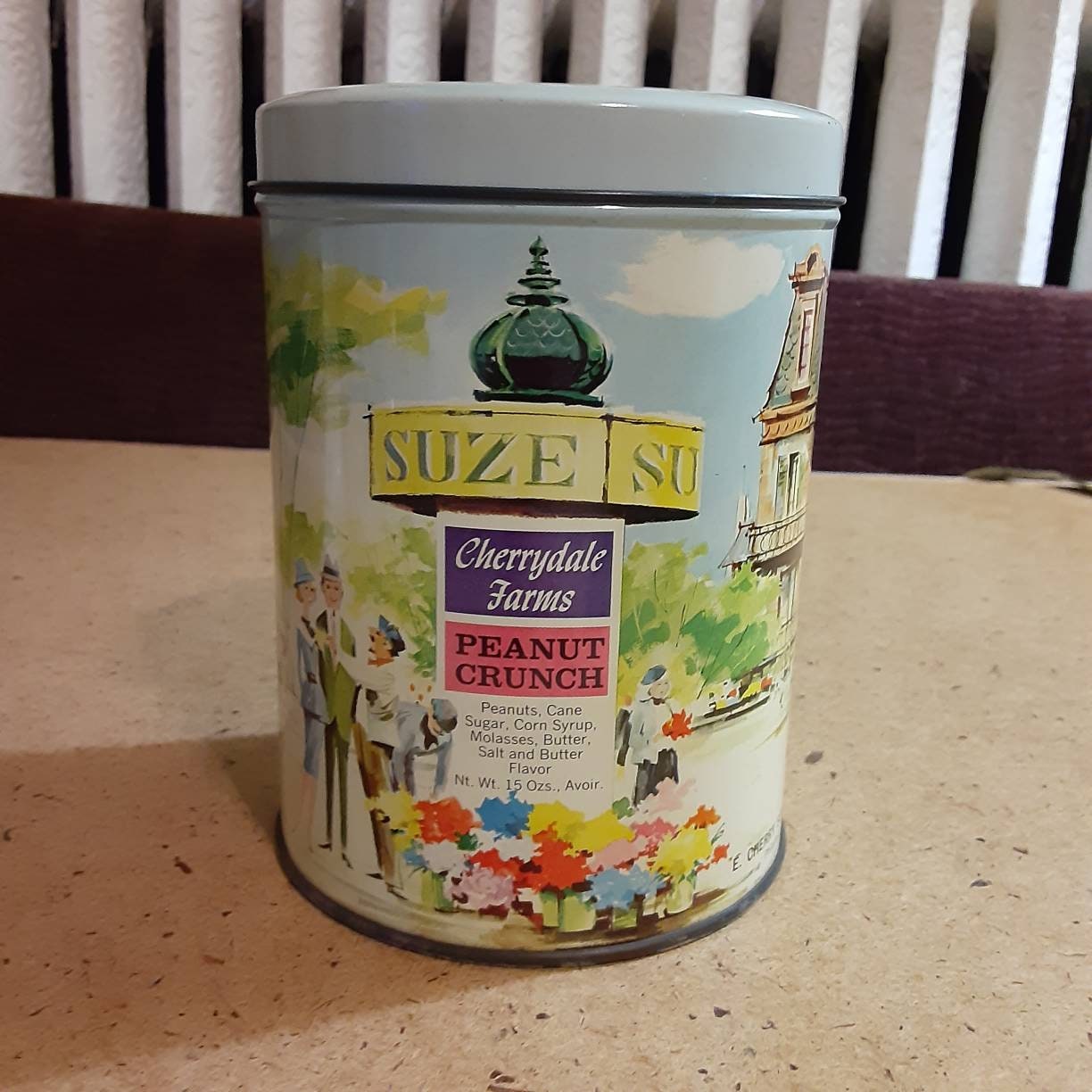 Vintage Peanut Crunch Candy Tin Cherrydale Farms Philadelphia Etsy