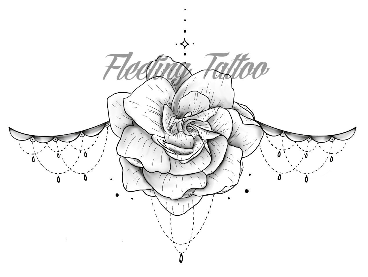 Cluster of flowers that include lotus, sunflower, chrysanthemum, jasmine  (or flower that symbolises luck), gardenia, mullein and gladiolus tattoo  idea | TattoosAI
