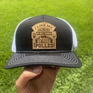 I Like My Racks Big|  Adult/Teen | Funny Adult Snapback Hat | BBQ Dad Hat | Flat Bill | Colors | Vegan Leather| chef | Truckers