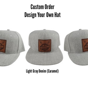 Your Design Custom Company Hat Vegan Leather Patch Logo Business Personalized Font Personalized Custom Name Teams Event Hats image 1