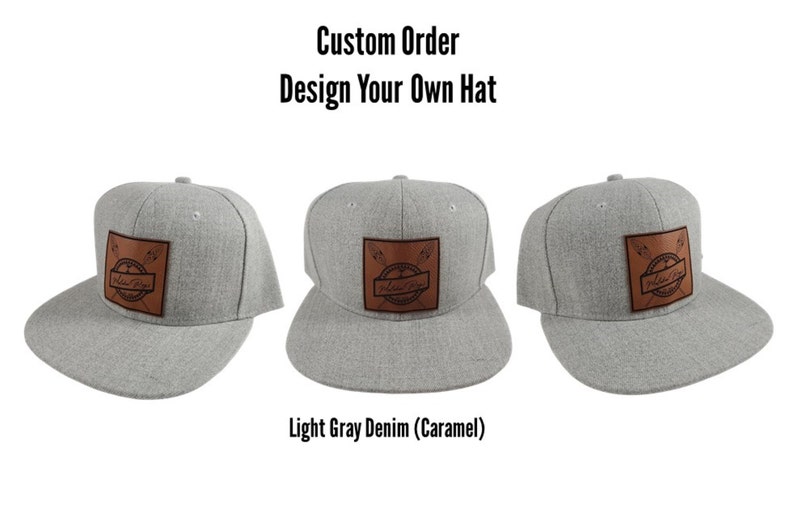 Your Design Custom Company Hat Vegan Leather Patch Logo Business Personalized Font Personalized Custom Name Teams Event Hats image 1