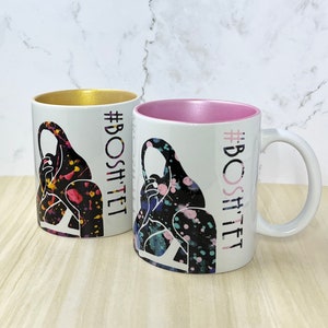 11oz Glitter Tali coffee mug