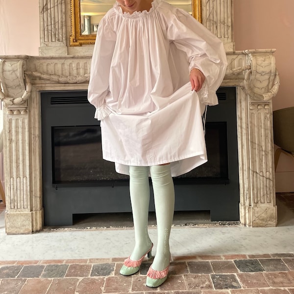 18th Century Chemise Regency Shift - 100% Cotton Historical Undergarment | Loose Fit S-4XL Sizes