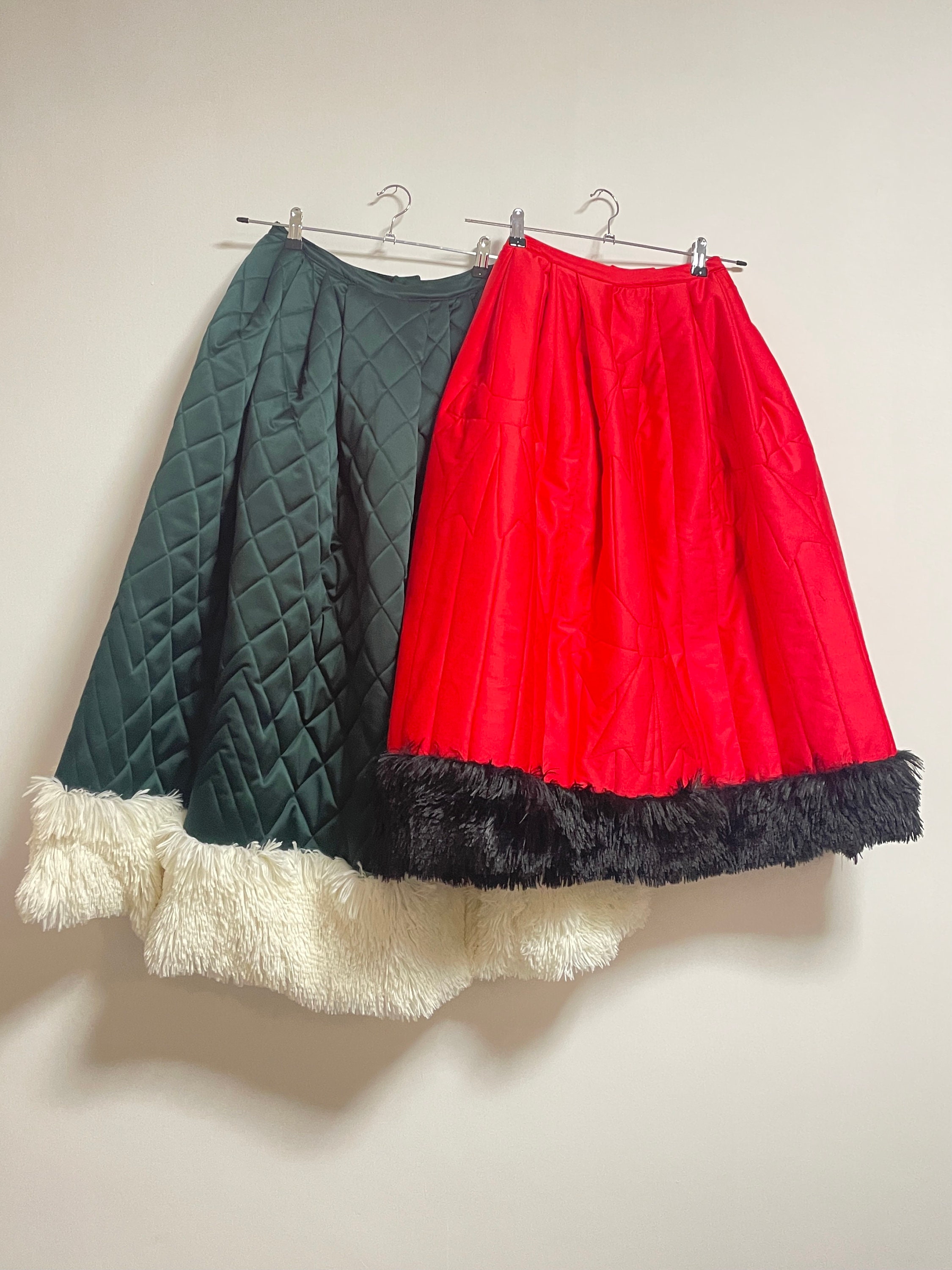 Quilted Petticoat, Quilted Skirt With Ecological Fur - Etsy