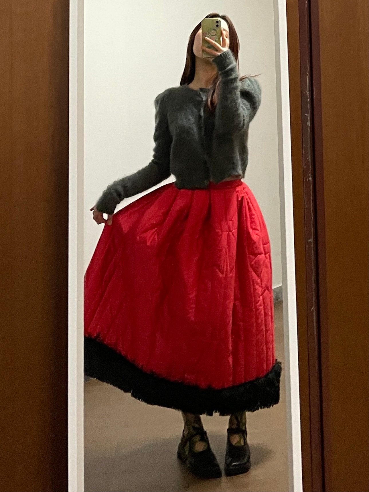 スカート 19th Hand Quilted Petticoat Skirt Red 18th c. Quilted Petticoat Progress – American Duchess Blog