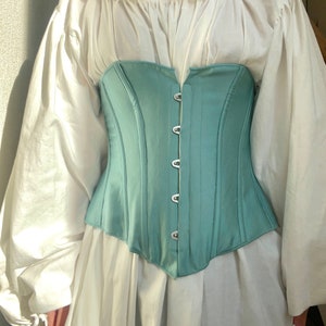19th Corset, Bodice, Corset Stays, Handmade Corset, victorian corset ，historical corset ,white corset, historical fashion, underwear, beauty