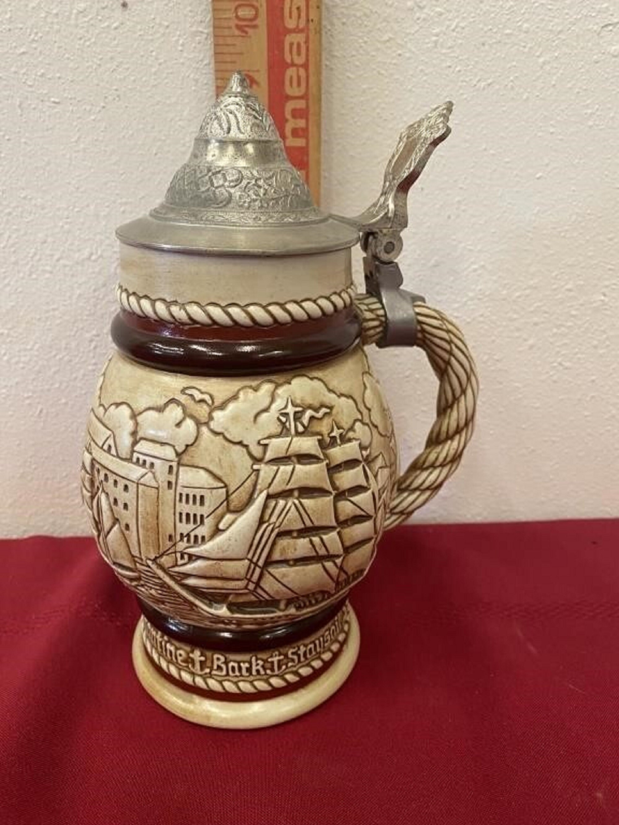 1977 Avon Cutter Ships Beer Stein Etsy