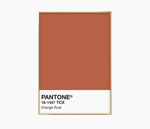 Orange Rust Pantone Print INSTANT DOWNLOAD Pantone Print | Etsy