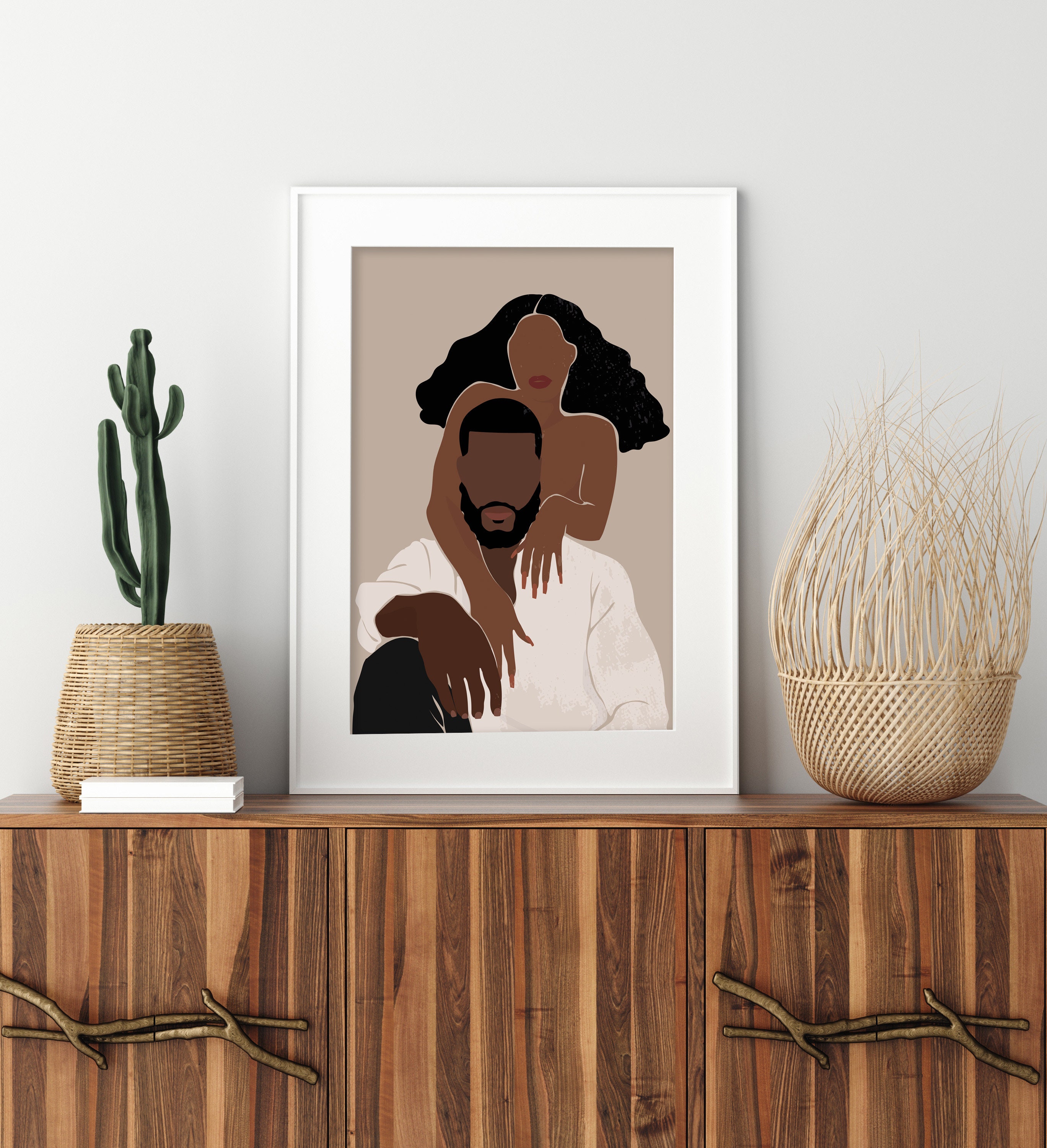 Black Couple Wall Art Black Love BLM Art African Wall Art Etsy UK