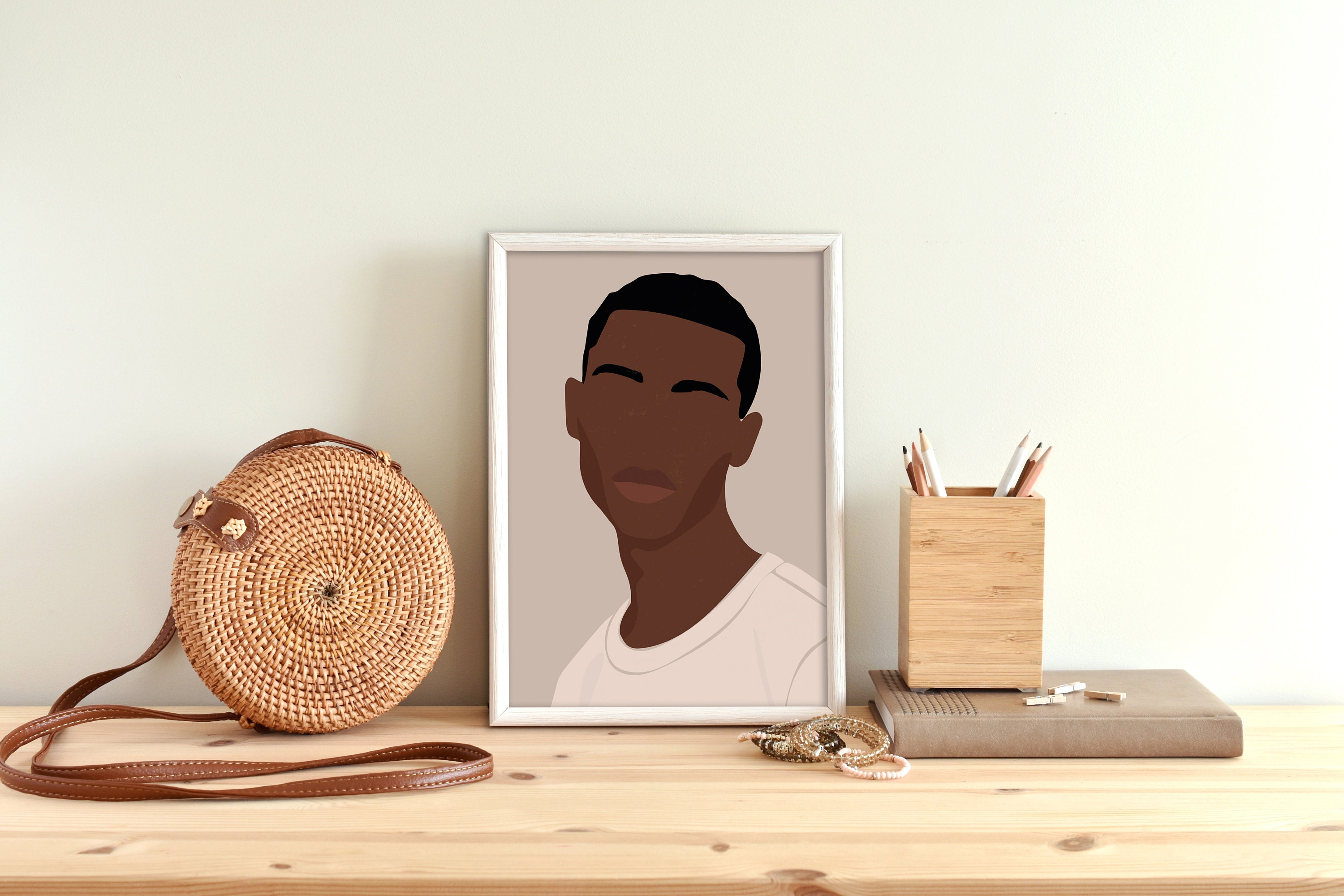 Black Man Print African Wall Art Fashion Print African | Etsy