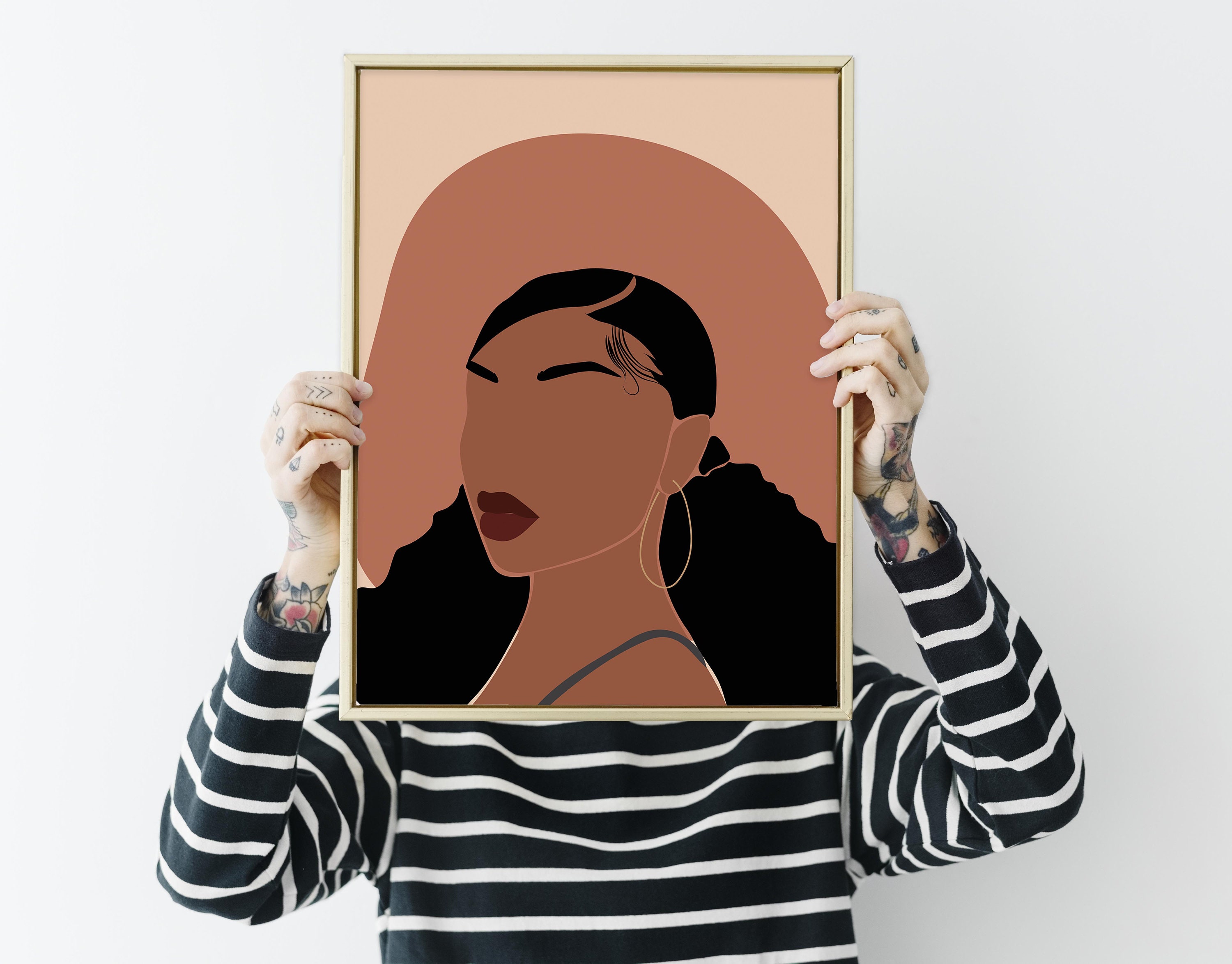 Black Woman Wall Art African American Wall Artinstant Etsy