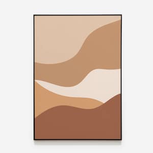 Abstract Landscape Print, Mid century Modern Mountain Print, Yellow Orange Landscape Wall Art, Minimal Art, Boho Wall Art