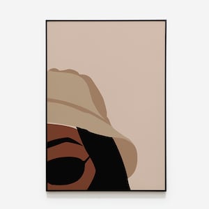 Bucket Hat Wall Art, Fashion Print, African Woman Art, INSTANT DOWNLOAD, Black Girl Print, Woman Illustration, Urban Art,Black Girl Wall Art