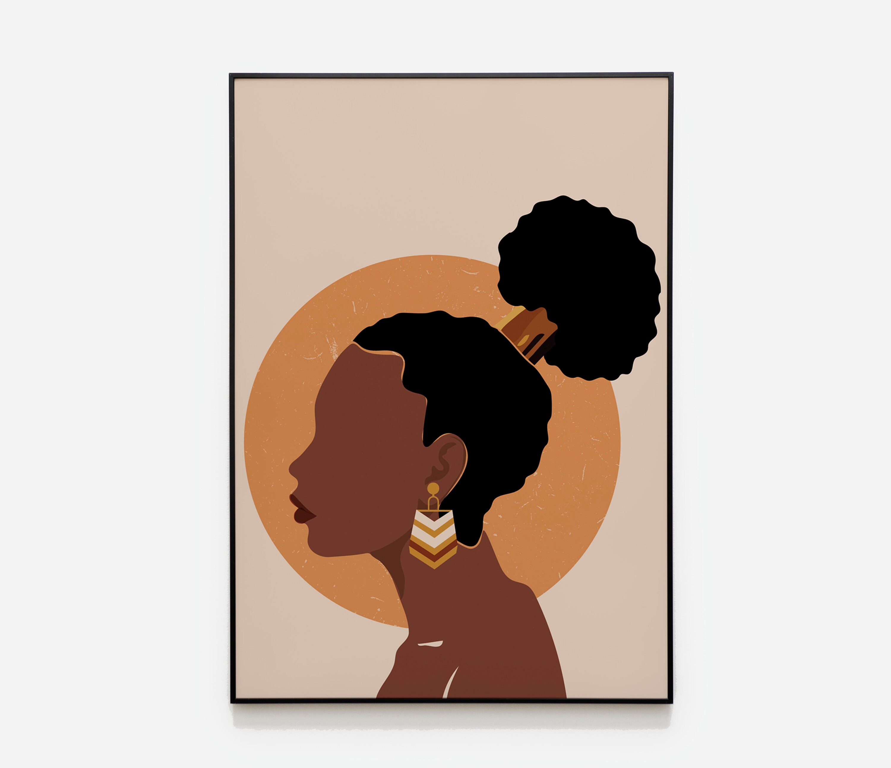 African Woman Wall Art African American Wall Art African Etsy UK
