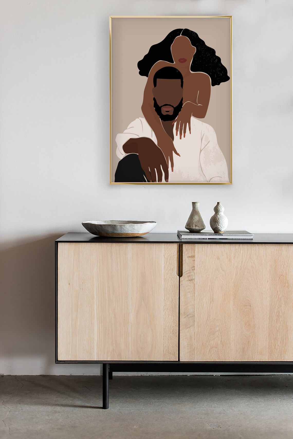 Black Couple Wall Art Black Love BLM Art African Wall Art Etsy UK