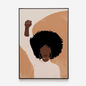 BLM Fist Wall Print, Empowerment Wall Art, INSTANT DOWNLOAD, Black Hands Poster, Activist Print, Boho Hands, Empowerment Print, African Art