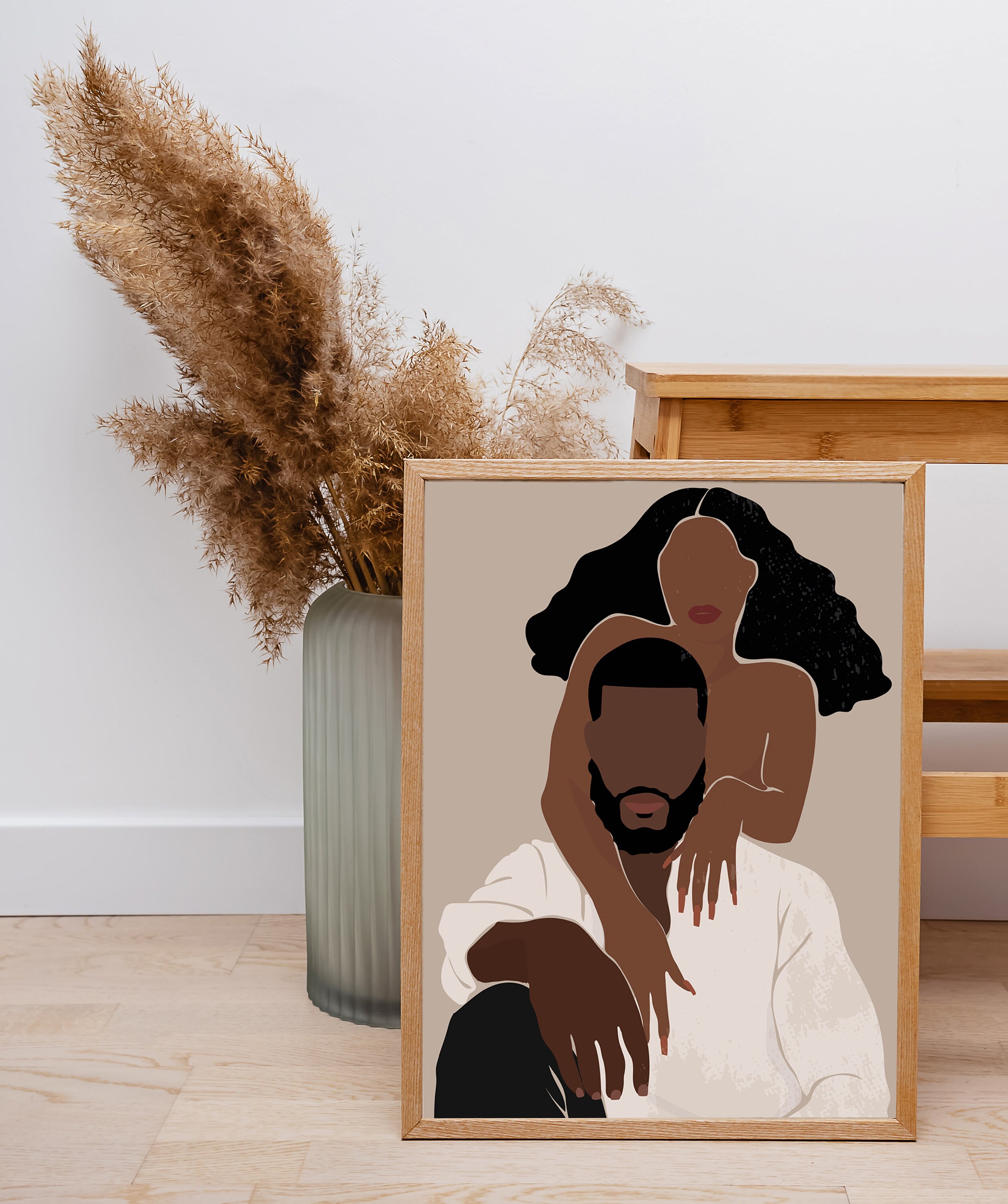 Black Couple Wall Art Black Love BLM Art African Wall Art Etsy Australia