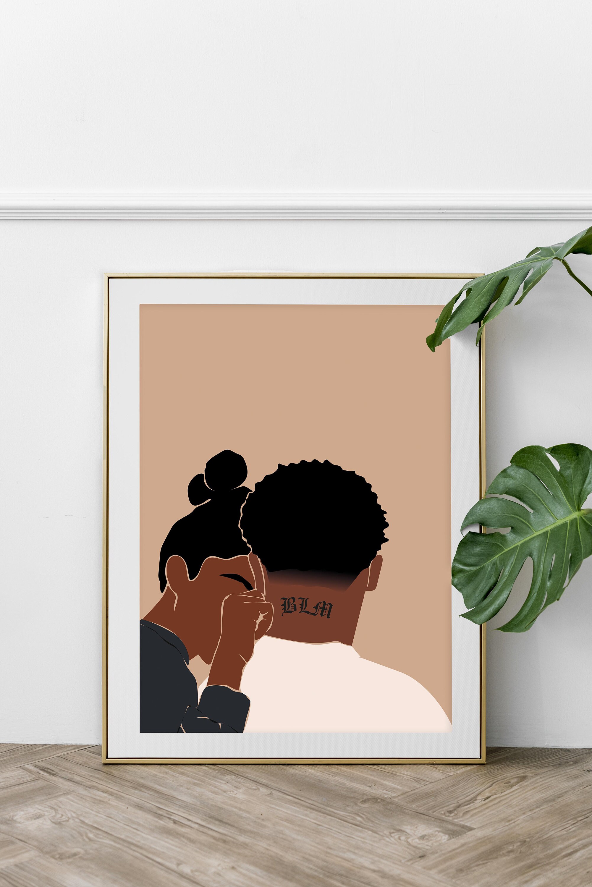 Black Couple Wall Art BLM Poster BLM Art African Wall Art Etsy
