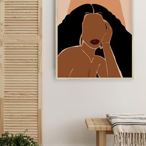 Black Woman Wall Art, African American Wall Art, African Woman Art, INSTANT DOWNLOAD, Black Girl Print, Printable Wall Art image 3