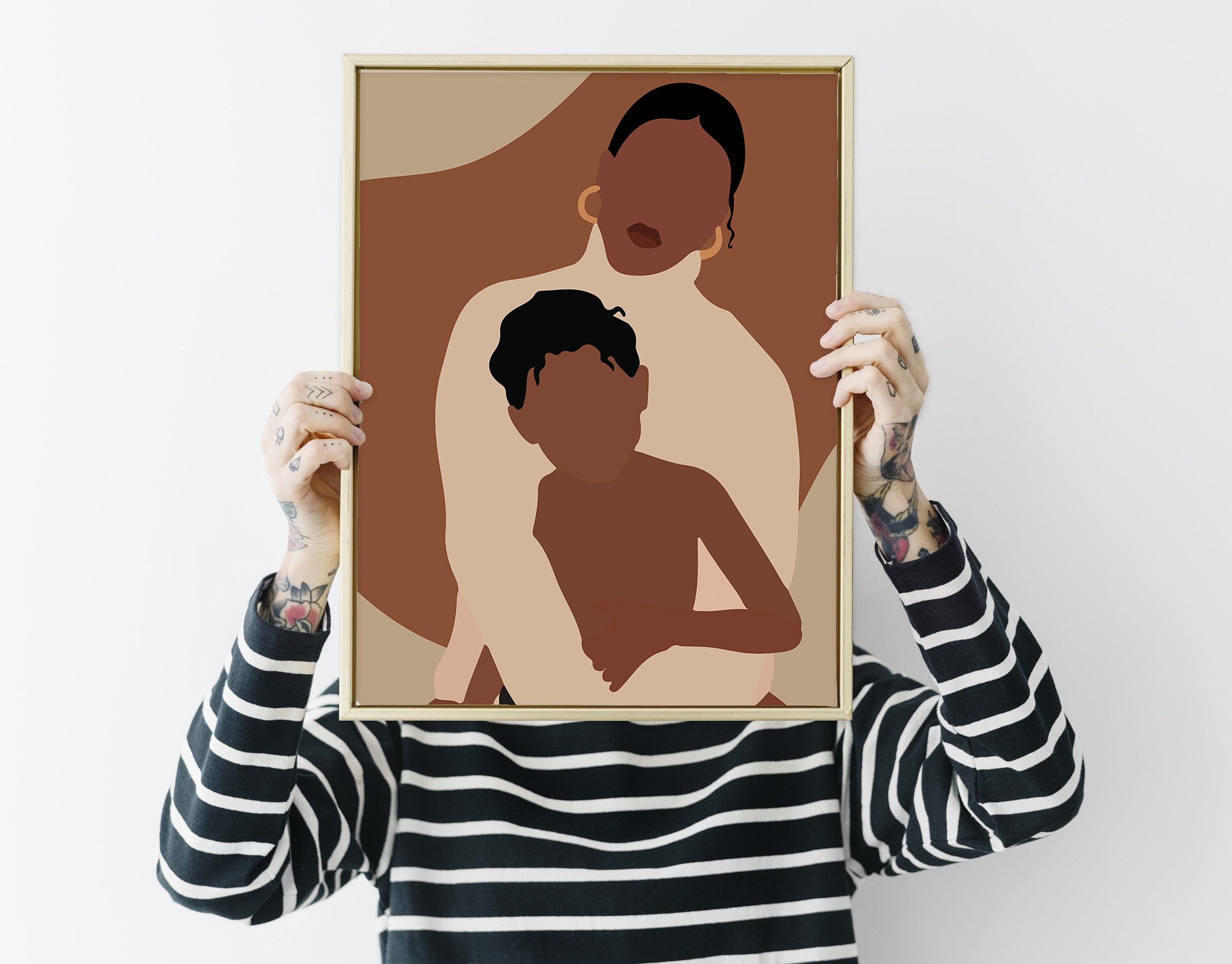 Mother and Son Wall Art INSTANT DOWNLOAD Mother Wall Art Etsy