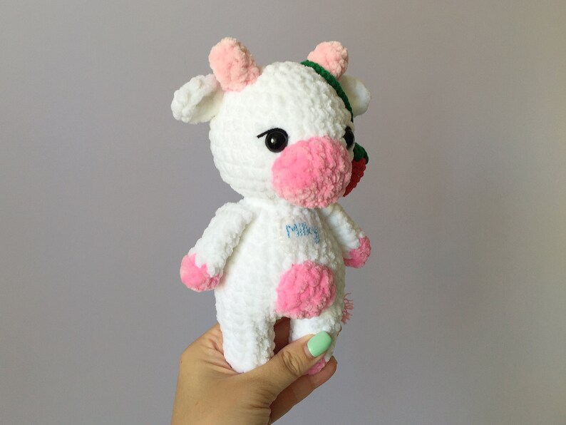 Strawberry cow toy plush | Etsy