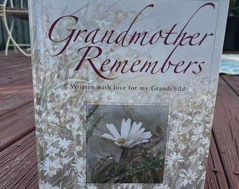 Vintage Grandmother Remembers Journal, Grandparents Journal, Vintage Journals, Journals, Family History Book, Vintage Scrapbooks, Grandma
