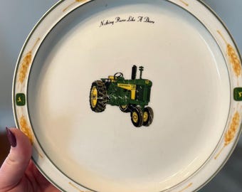 Vintage John Deere Snack Plates, John Deere Plates, Vintage John Deere, Farm Plates, Tractor Plates, John Deere Plates.