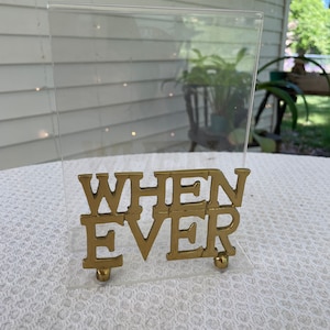 Vintage Brass Whenever Mail Holder, Vintage Mail Holder, Vintage Office Supplies, Retro Gold Decor, Vintage Mail Organizer.