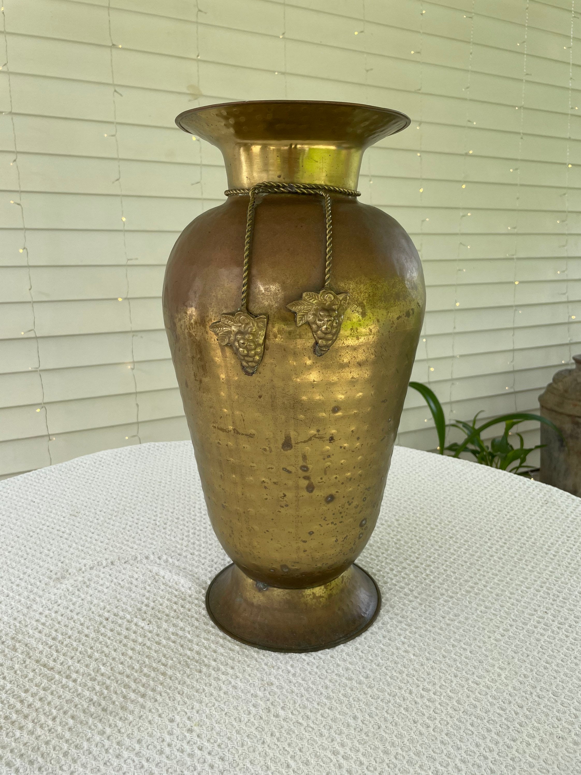 Vintage Large Copper Grape Decorative Vase Vintage Large Etsy