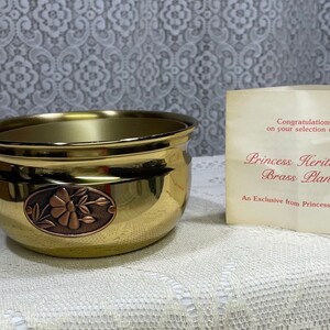 Vintage Ornate Brass Planter Indoor , Vintage Brass Planters, Vintage Brass Containers, Vintage Gold Planters, Brass Planters.