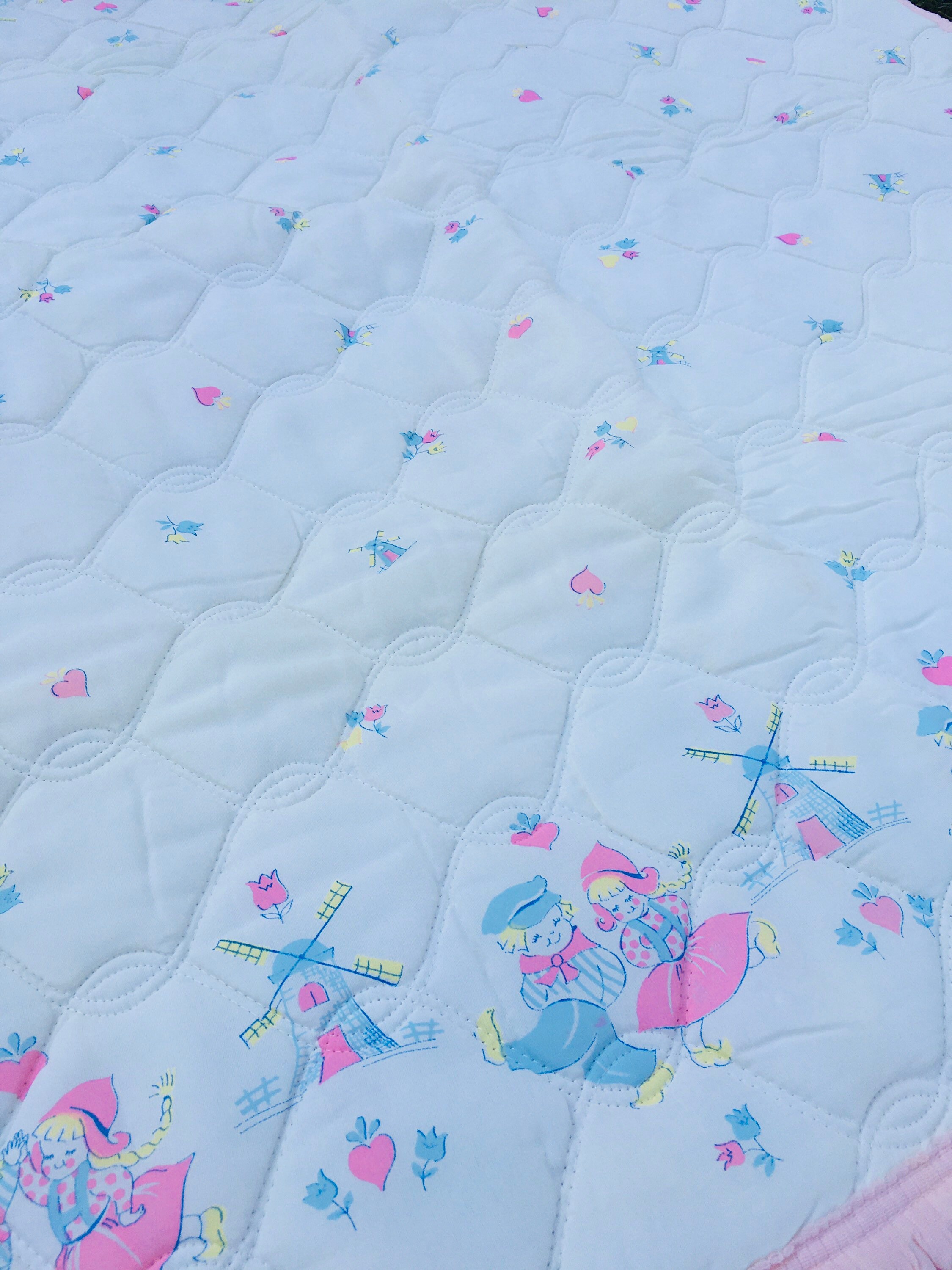 Vintage Dutch Boy and Girl Baby Blanket Vintage Baby Blanket Etsy