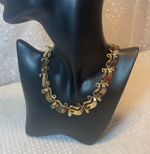 Vintage Gold Monet Choker Necklaces, Vintage Gold… - image 1