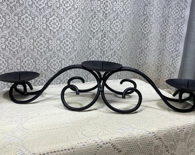 Vintage Black Metal Candelabra Fireplace Insert Vintage Etsy