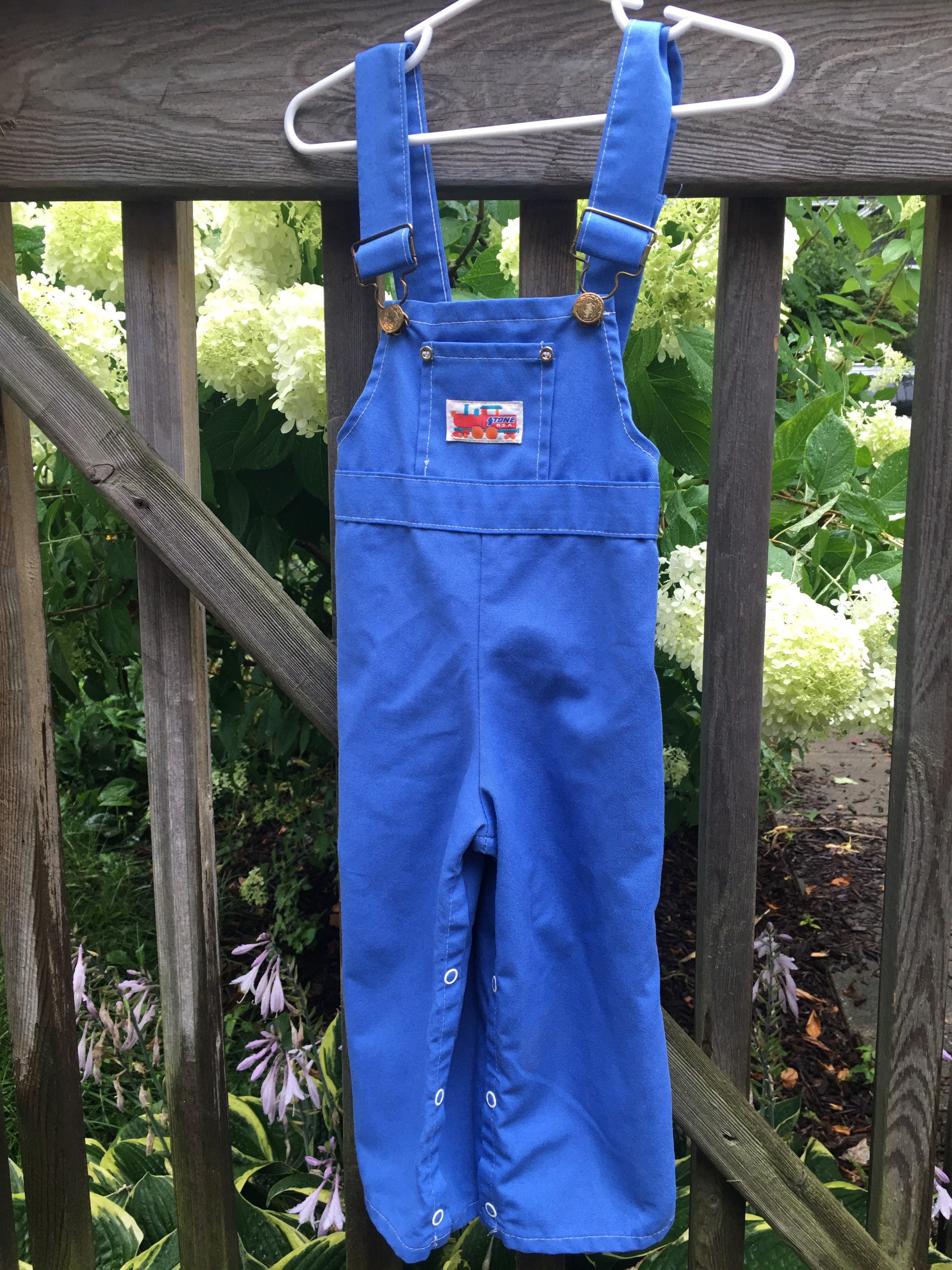 train conductor striped overalls