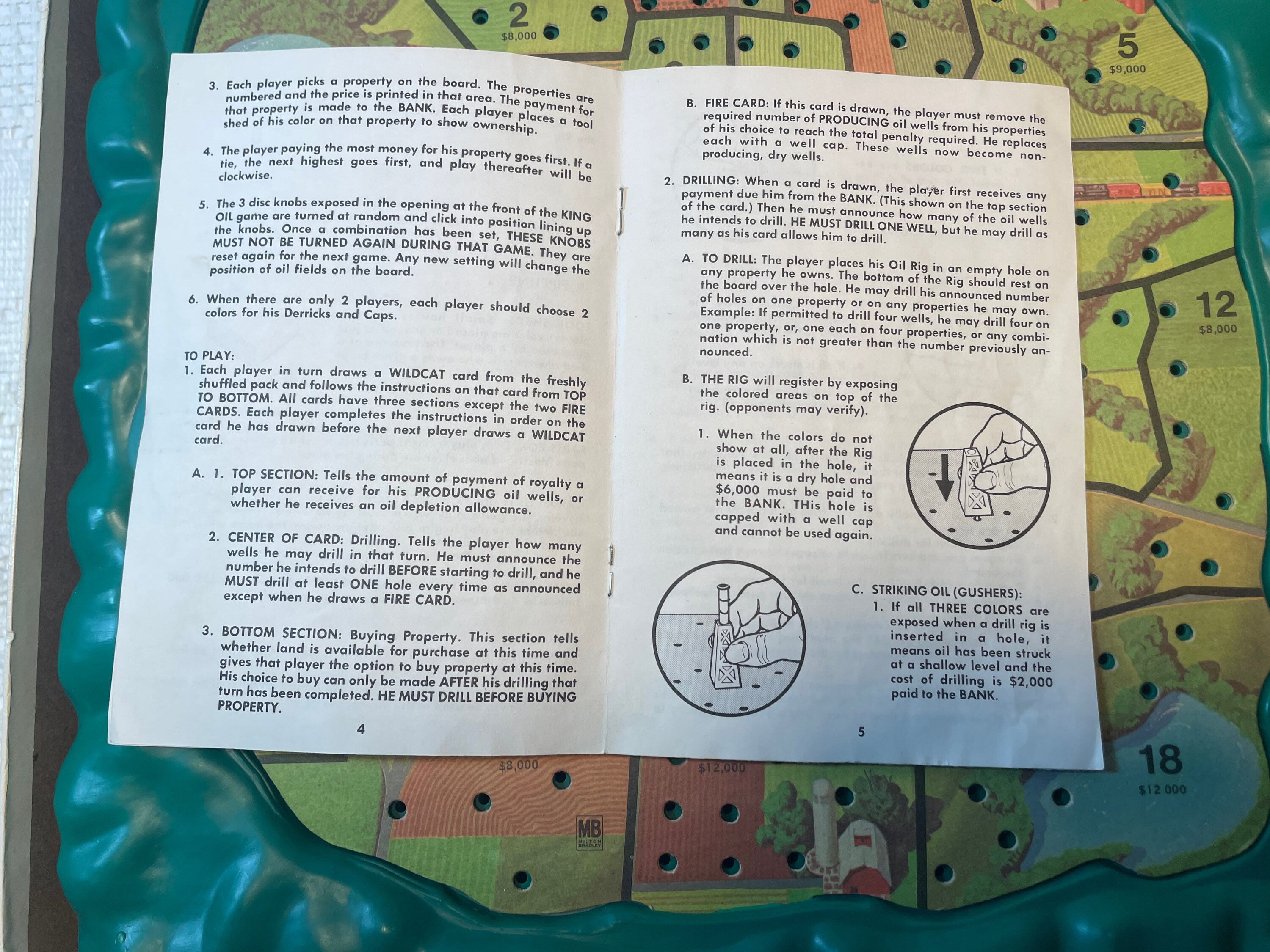 Vintage King Oil Milton Bradley Game King Oil Game Vintage Etsy