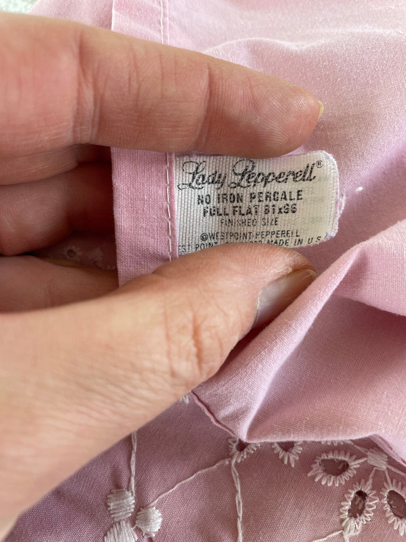 Vintage Full Flat Pink Sheet and Pillowcases Vintage Full Etsy