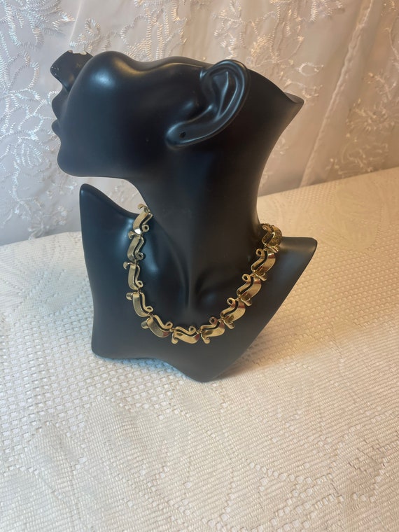 Vintage Gold Monet Choker Necklaces, Vintage Gold… - image 3