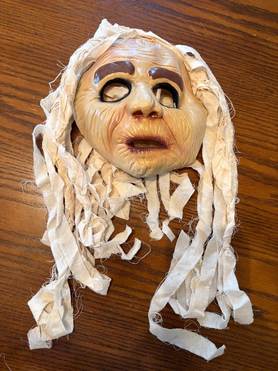 Vintage Halloween Face Mask, Halloween Face Mask, Vintage Halloween Costumes, Halloween Costumes, Green Halloween Face Mask, Halloween.