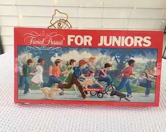 Vintage Trivial Pursuit For Juniors Board Game, Vintage Board Games, Vintage Games, Vintage Kids Games. Vintage Trivial Pursuit.