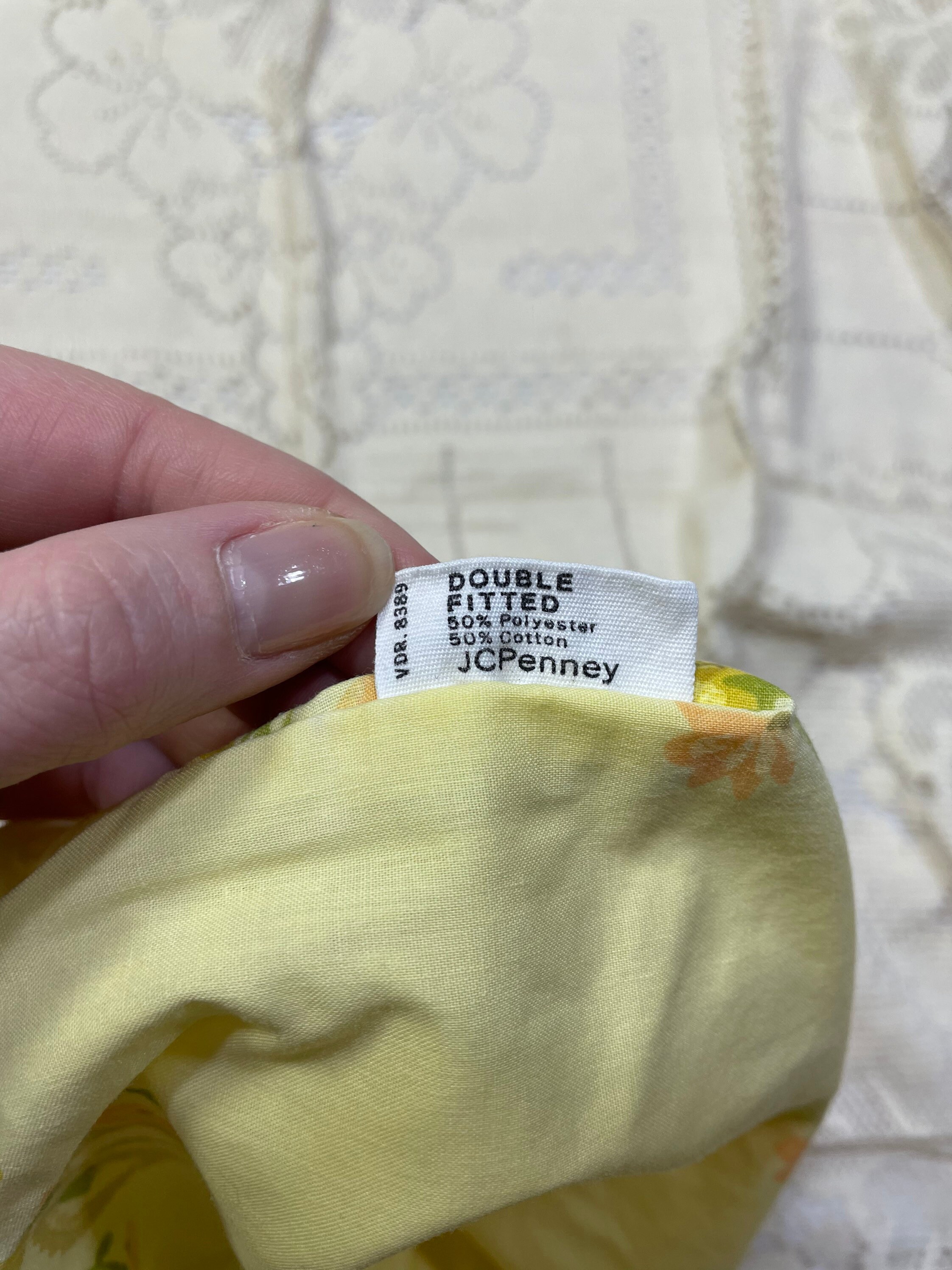 Vintage Full Fitted Yellow Floral Sheet Vintage Full Bed Etsy