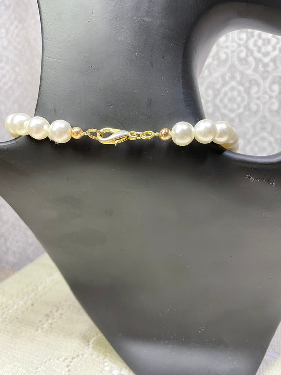 Vintage Gold And Pearl Necklace, Vintage Gold Nec… - image 2